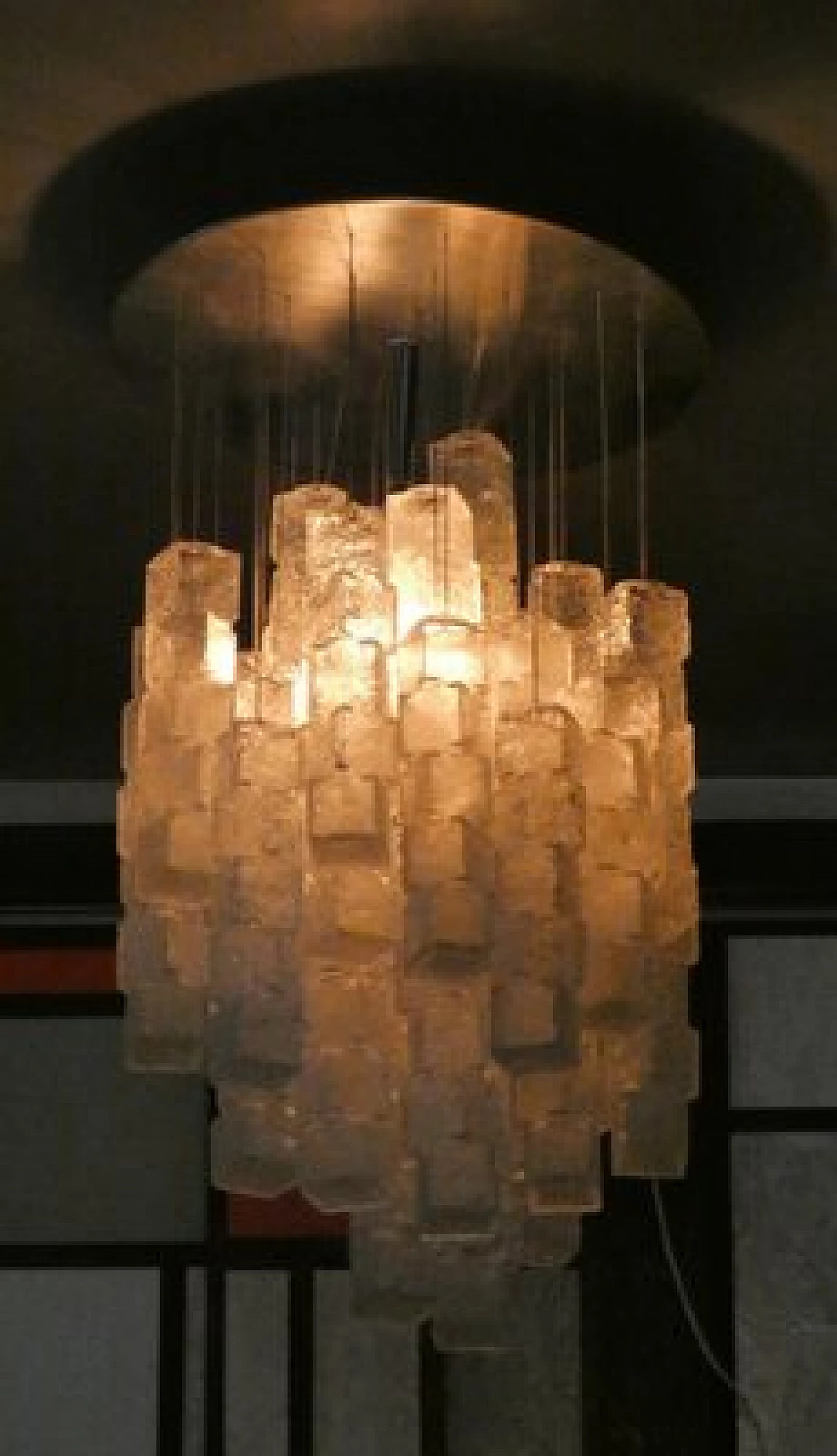 Murano glass chandelier by Zeroquattro for Fontana Arte, 1970s 3