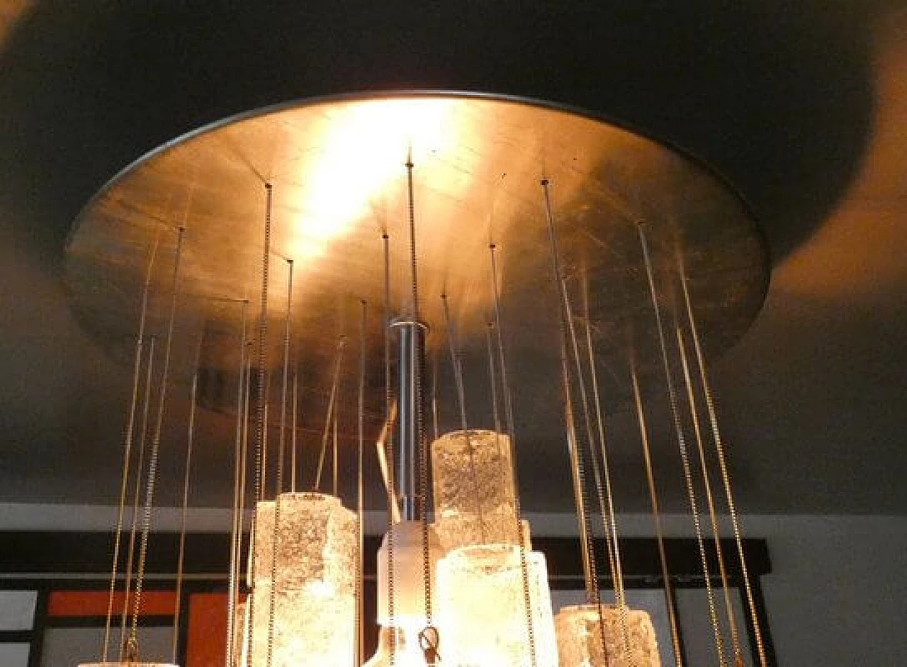 Murano glass chandelier by Zeroquattro for Fontana Arte, 1970s 10
