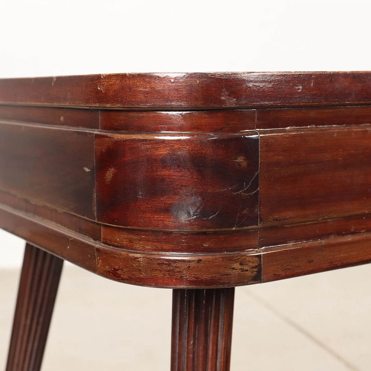 Coffee table in stained mahogany veneer with drawer, 1960s 6