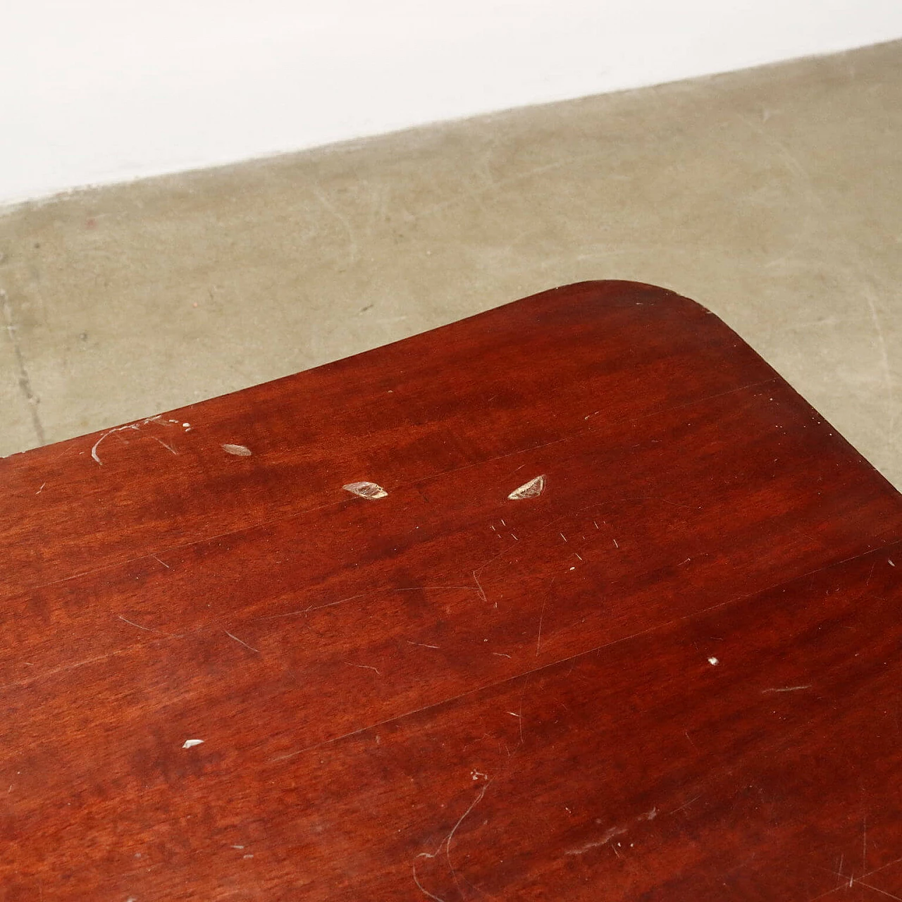 Coffee table in stained mahogany veneer with drawer, 1960s 8