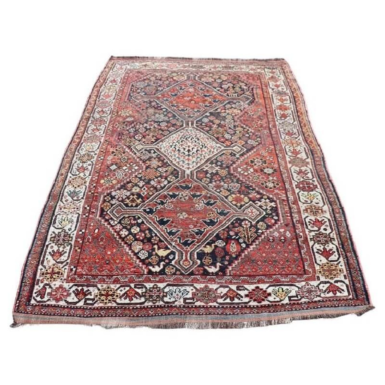 Persian Shiraz wool and cotton carpet, 1950s 1