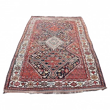 Persian Shiraz wool and cotton carpet, 1950s