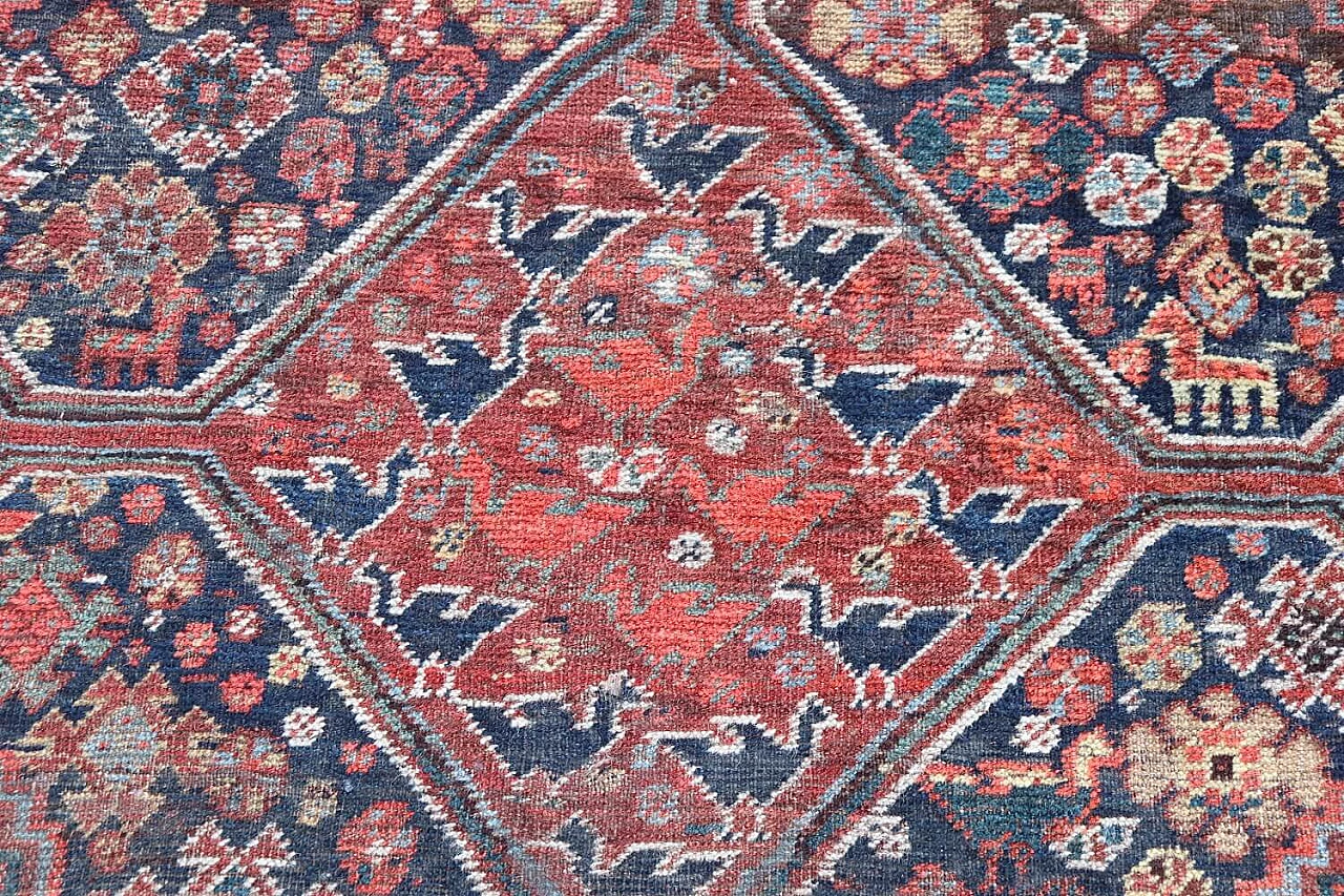 Persian Shiraz wool and cotton carpet, 1950s 5