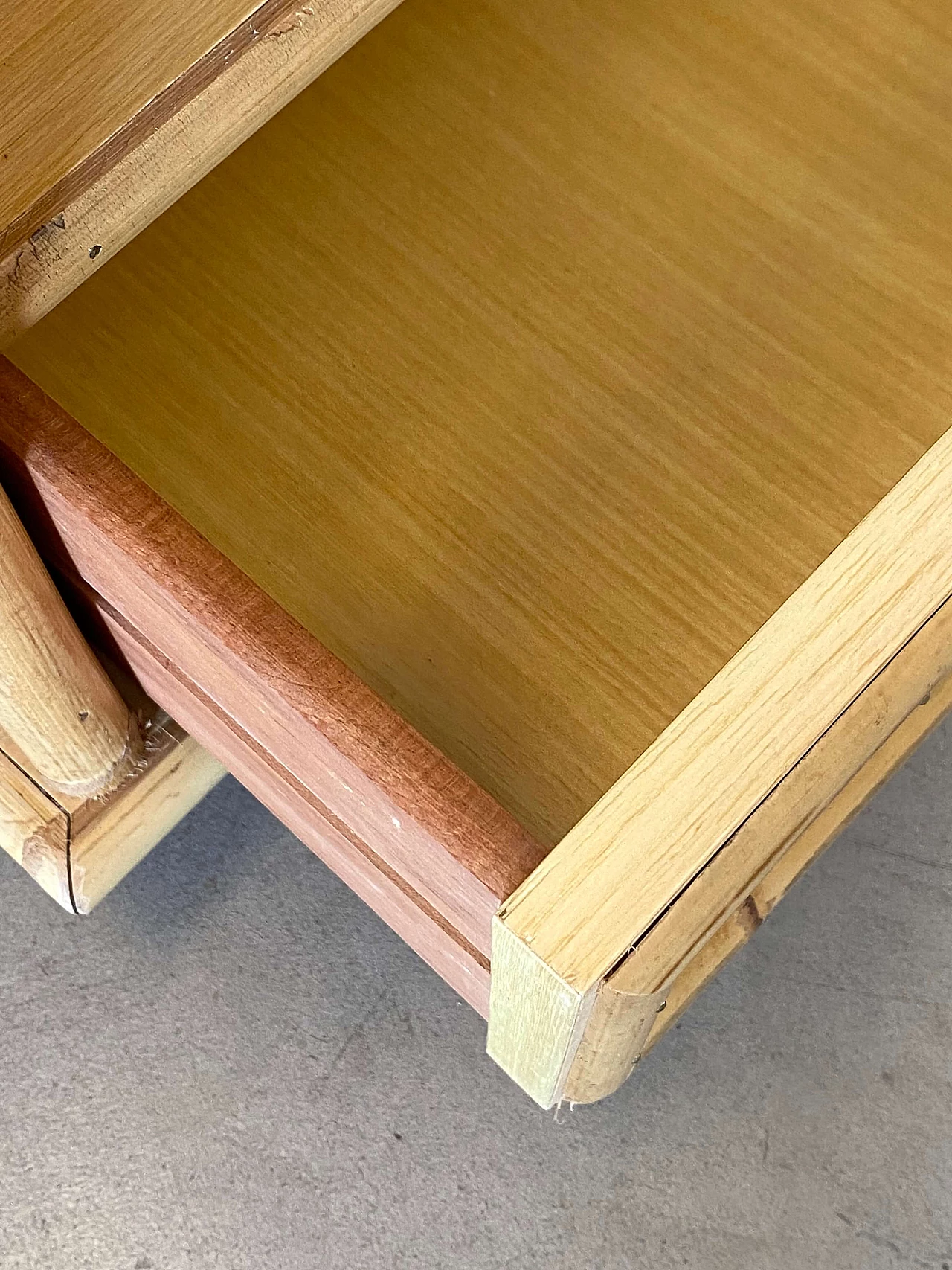 Pair of bamboo and wicker bedside tables by Dal Vera, 1970s 7