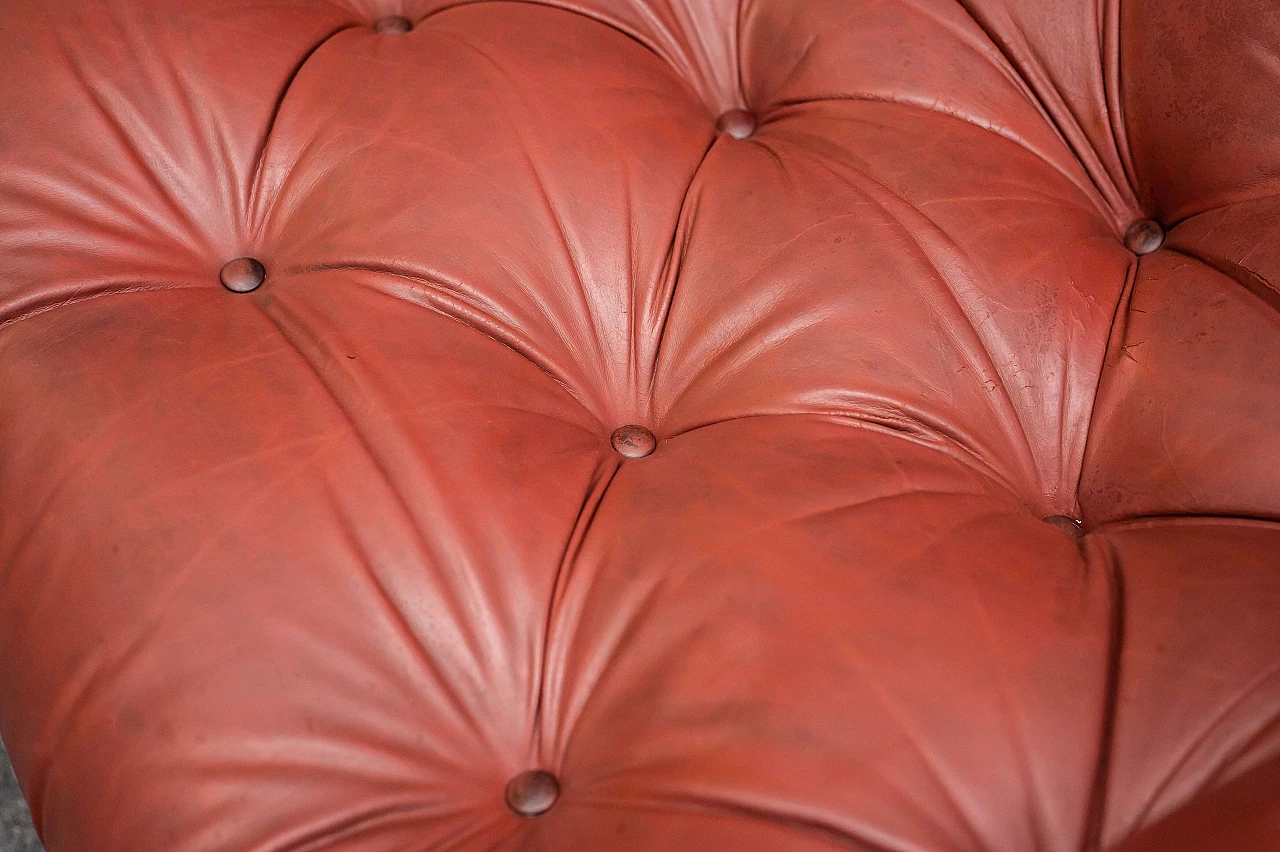 Love Seat leather sofa in the style of Percival Lafer, 1970s 3