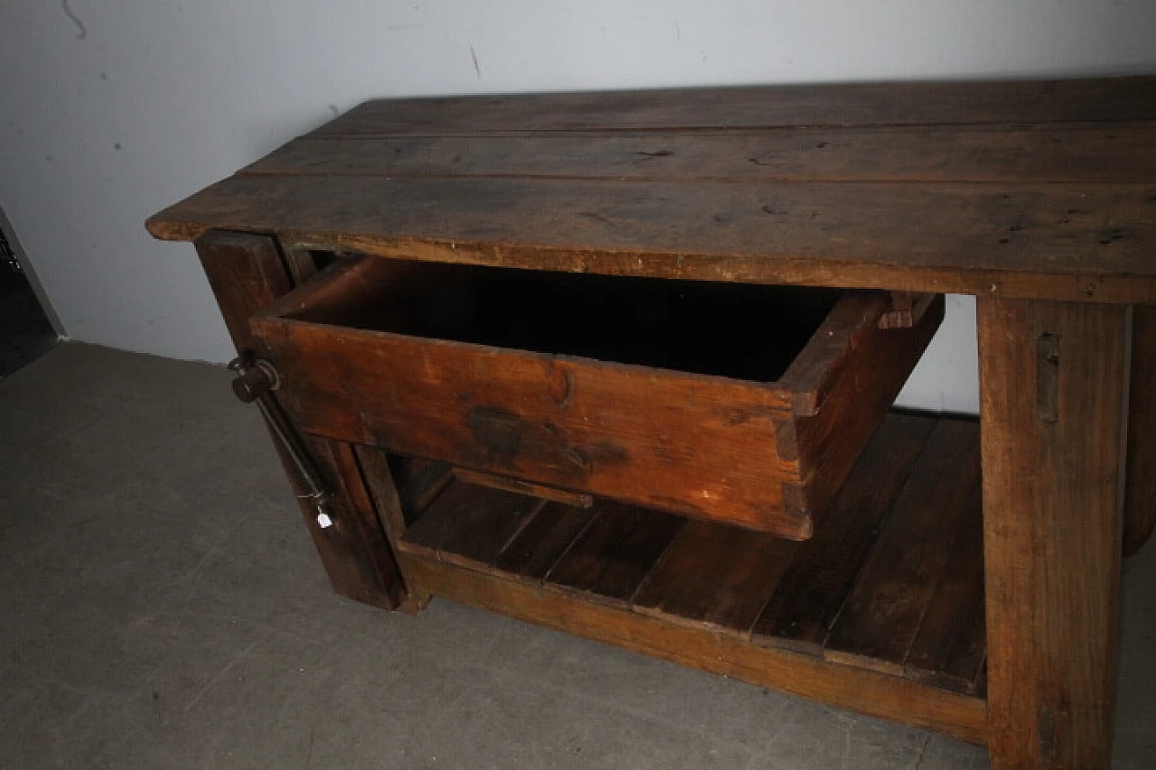 Solid elm carpenter's bench, 19th century 3