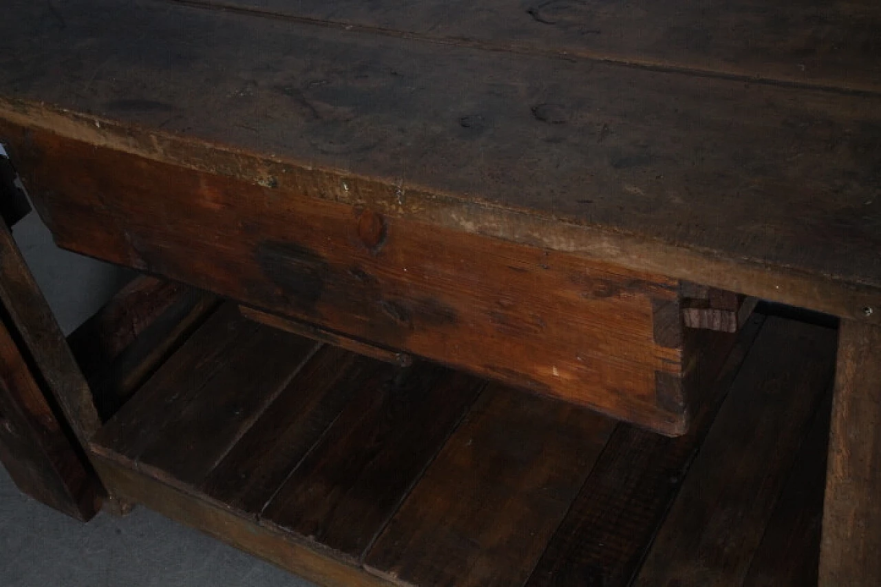 Solid elm carpenter's bench, 19th century 10