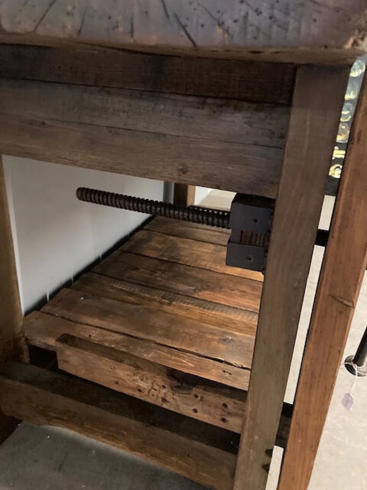 Banco da falegname in olmo massello, '800 12