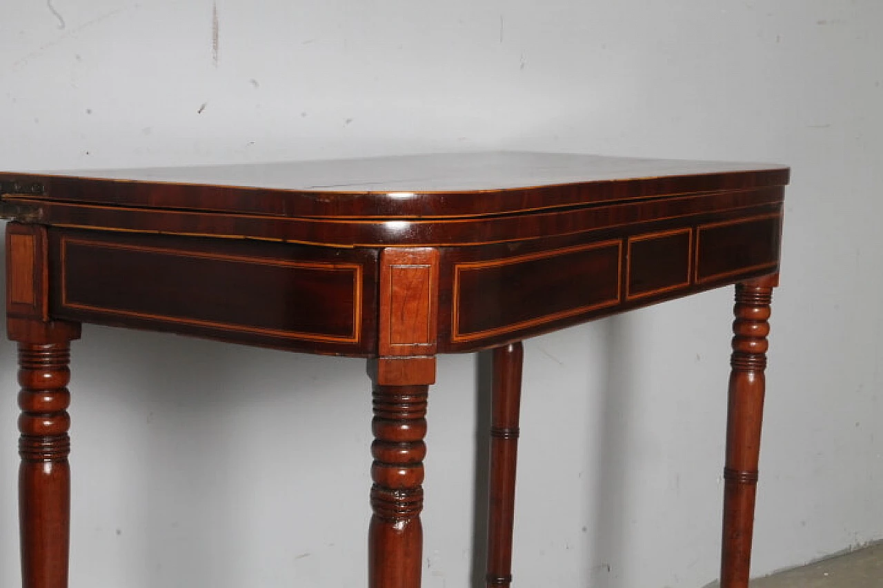 Inlaid rosewood game table in Louis Philippe style, 19th century 1