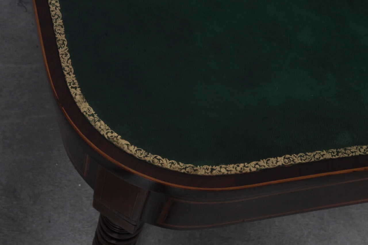 Tavolo da gioco in palissandro intarsiato in stile Luigi Filippo, '800 3
