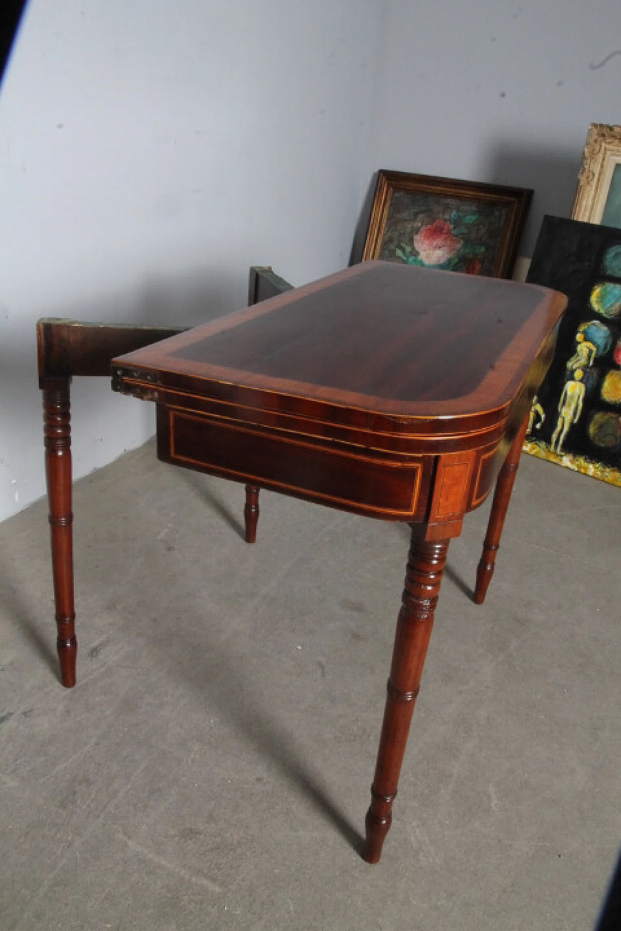 Inlaid rosewood game table in Louis Philippe style, 19th century 5