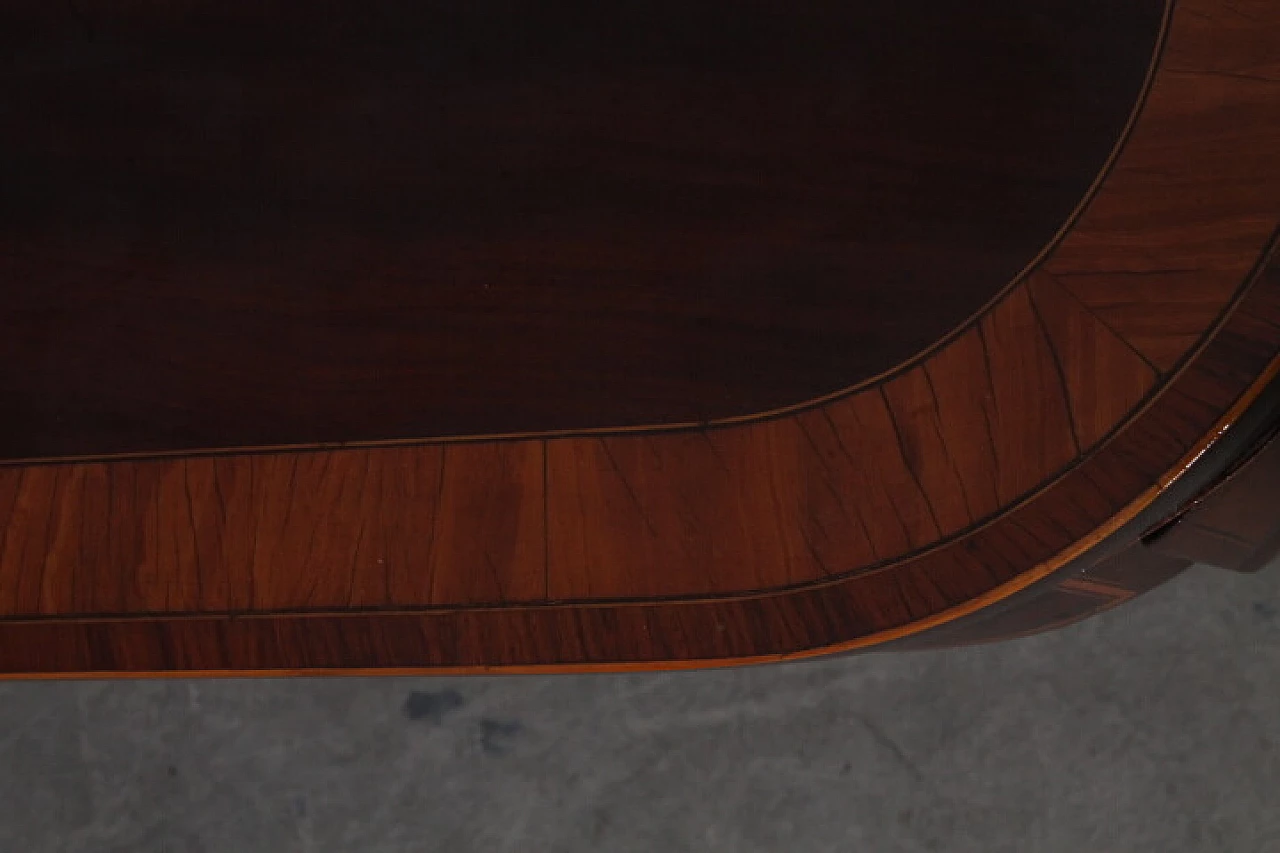 Tavolo da gioco in palissandro intarsiato in stile Luigi Filippo, '800 11