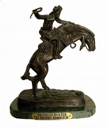 Frederic Remington, Bronco Buster, bronze sculpture