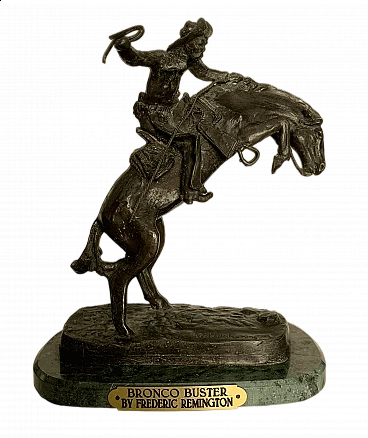 Frederic Remington, Bronco Buster, scultura in bronzo