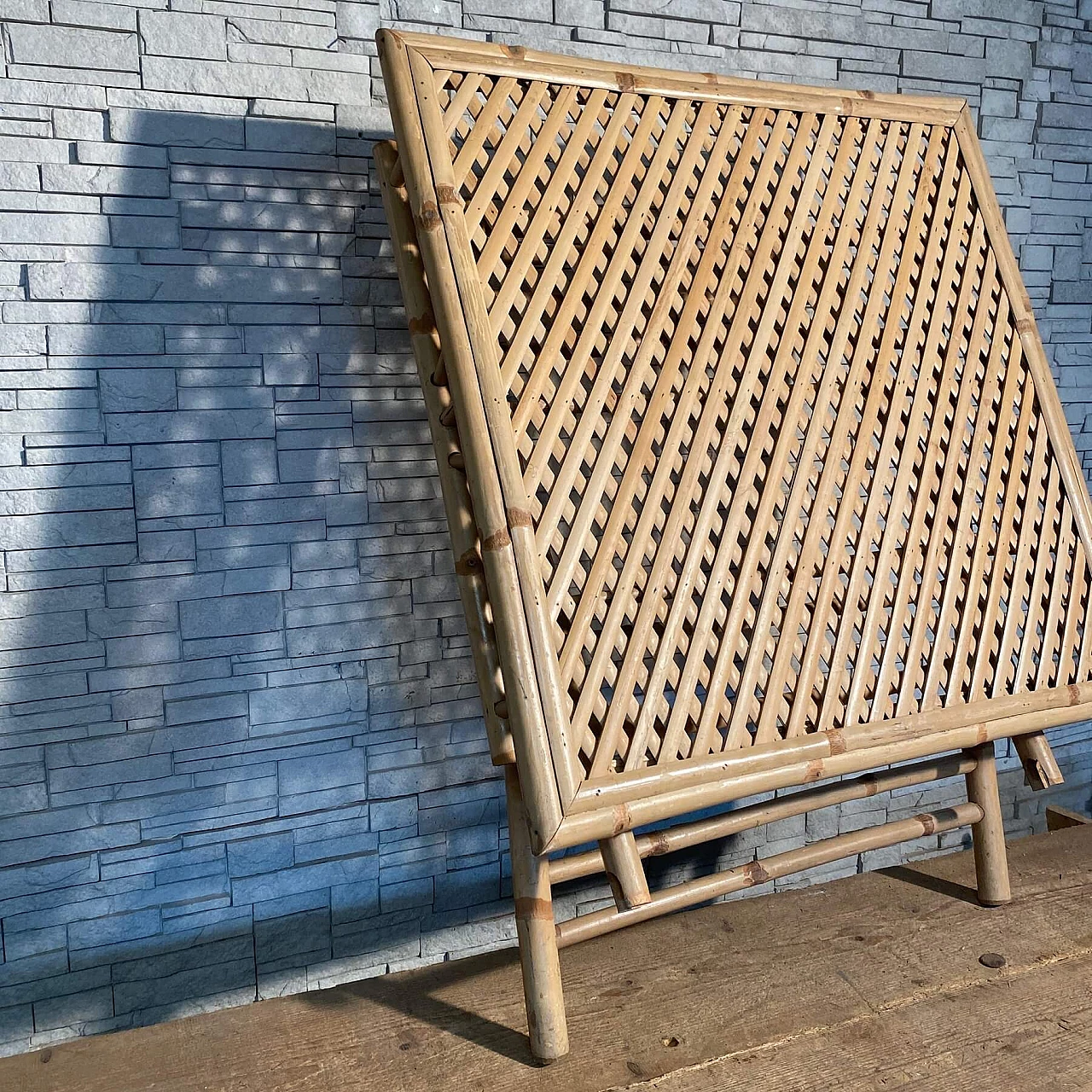 Bamboo folding garden table, 1990s 5