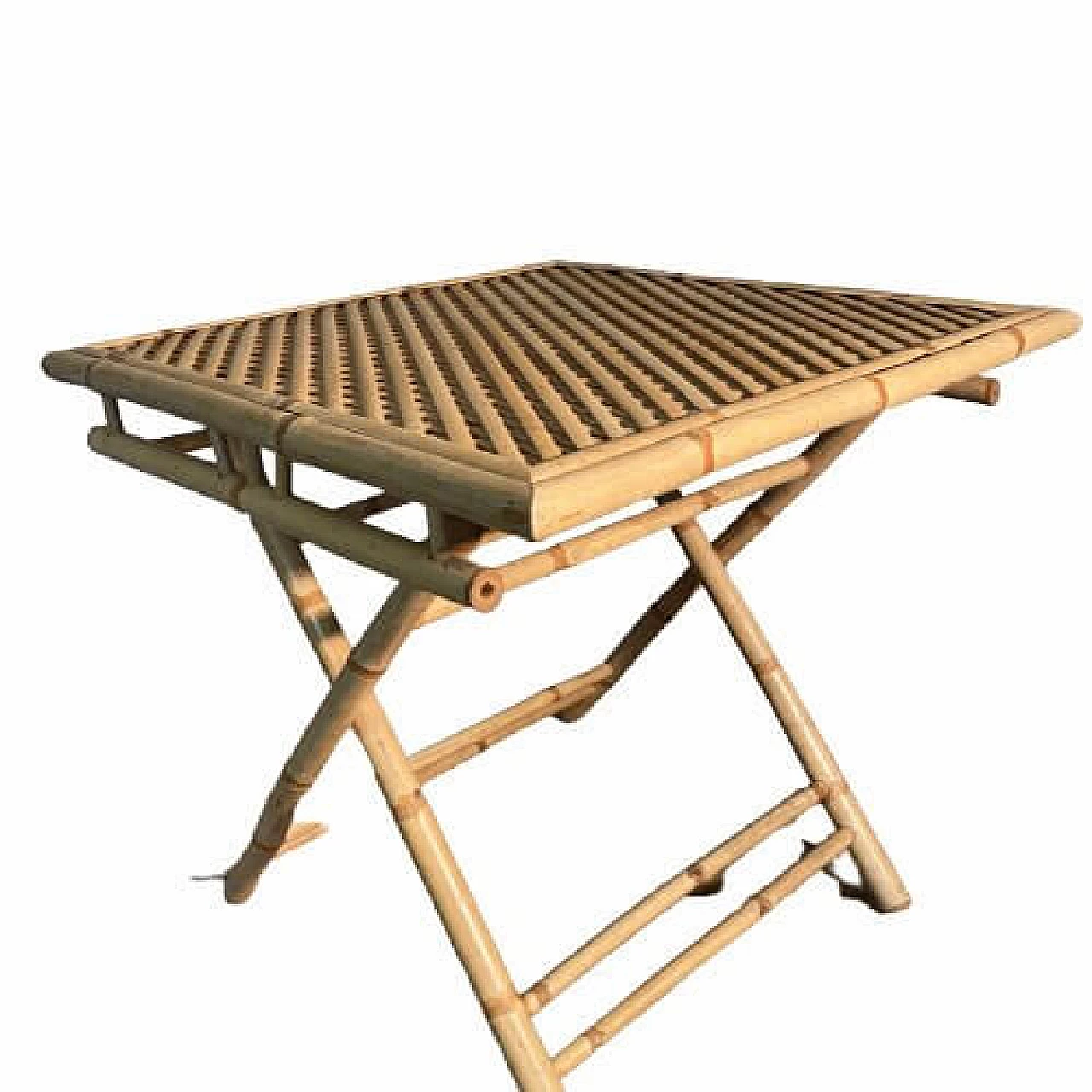 Bamboo folding garden table, 1990s 8