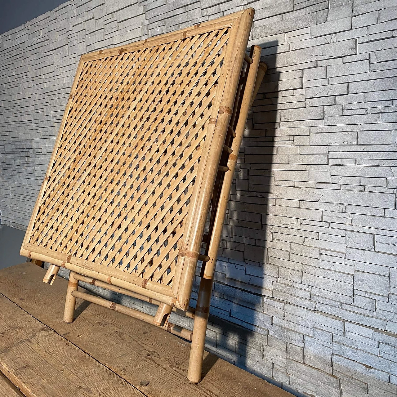 Bamboo folding garden table, 1990s 9