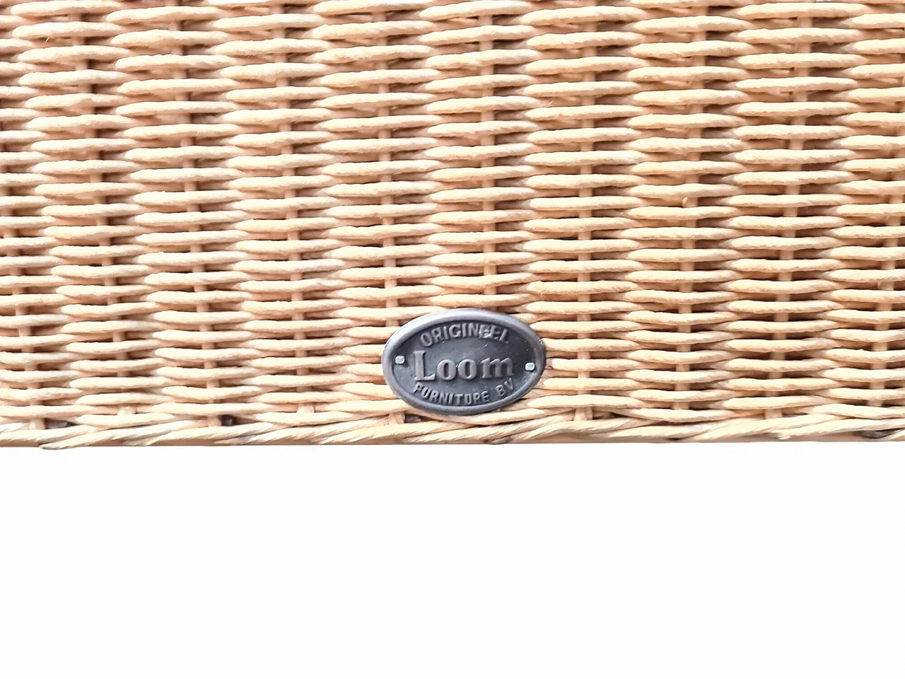 Coppia di poltrone in legno, rattan e pelle di Lloyd Loom 5