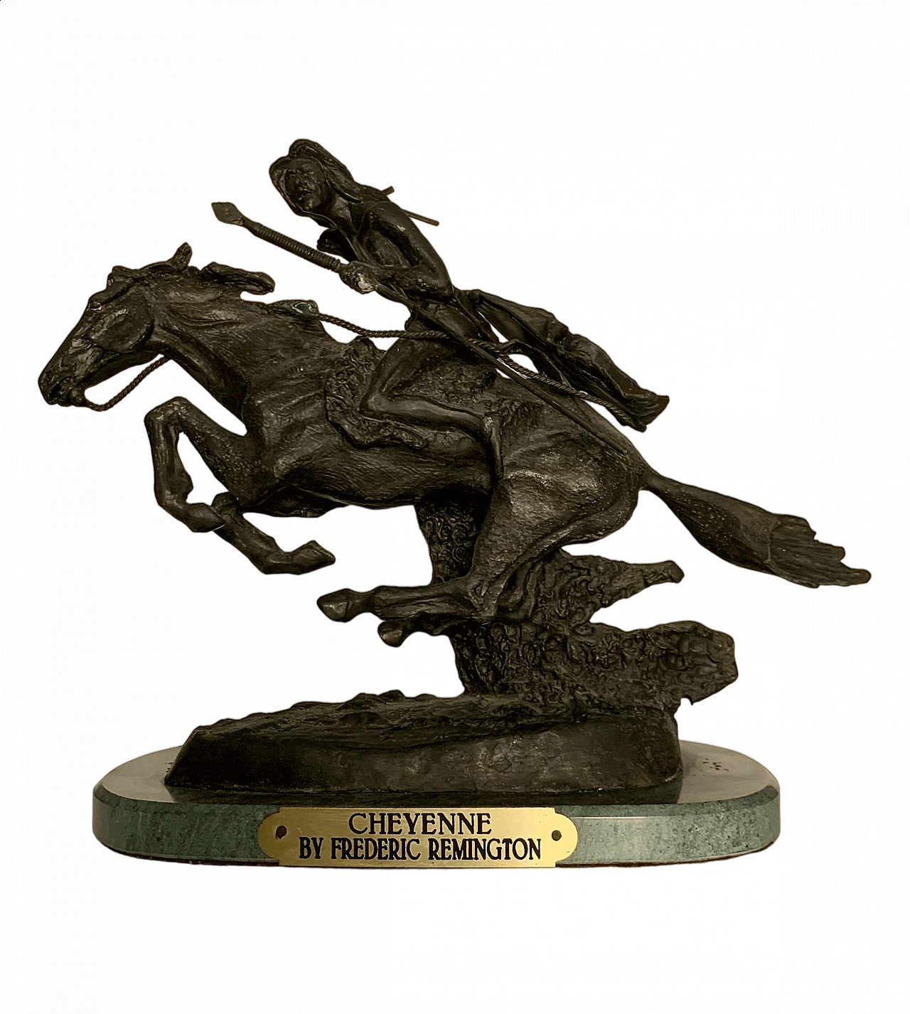 Frederic Remington, Cheyenne, scultura in bronzo 10