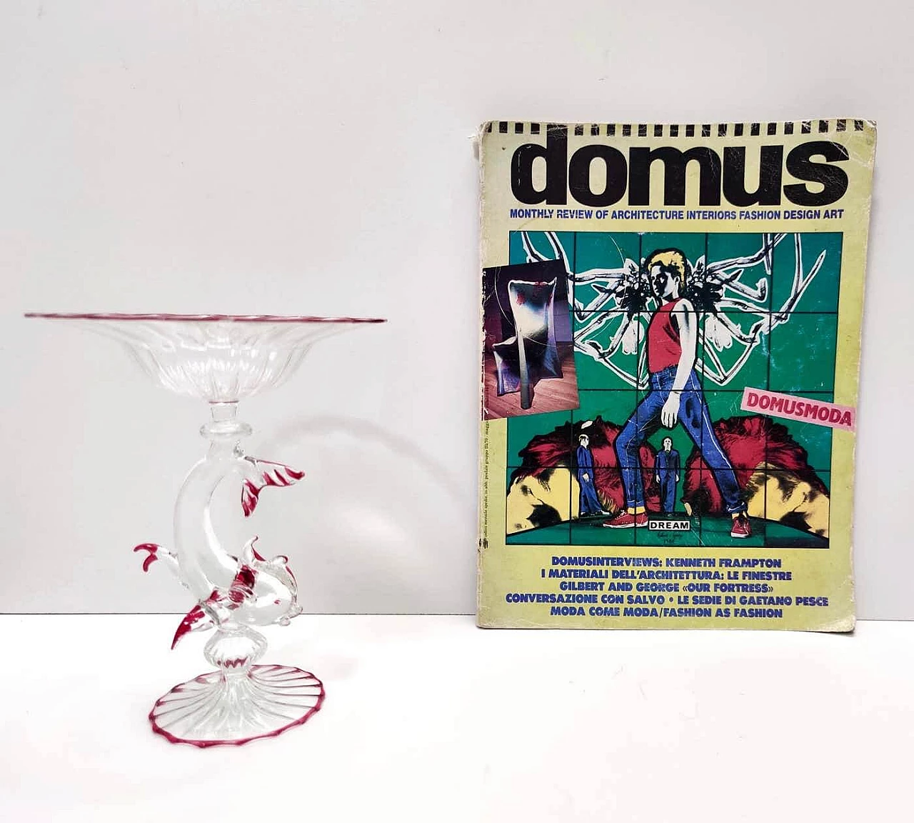 Renaissance-style Murano glass cake stand by La Murrina, 1980s 1