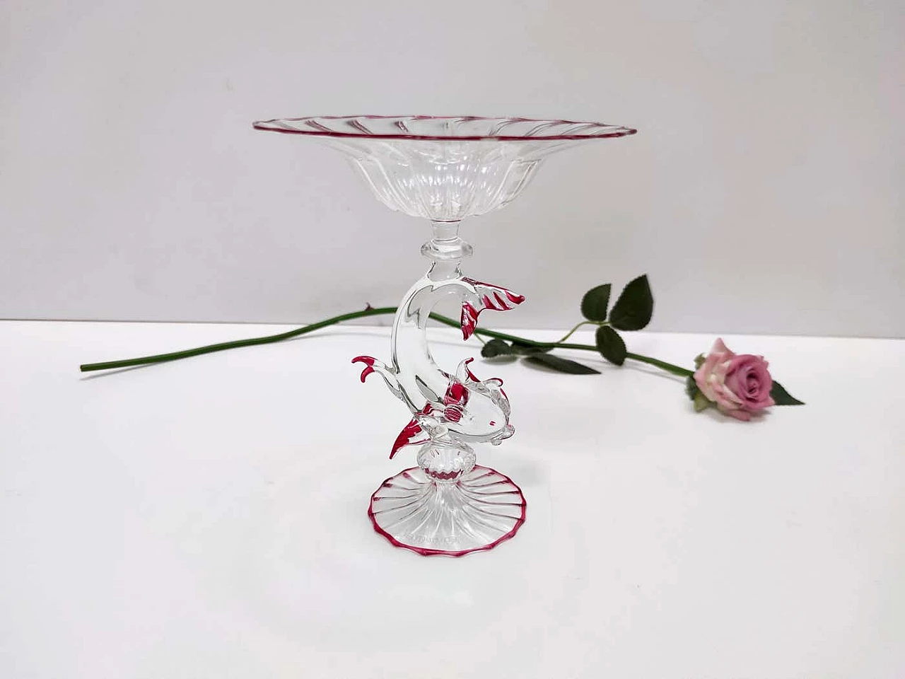Renaissance-style Murano glass cake stand by La Murrina, 1980s 2