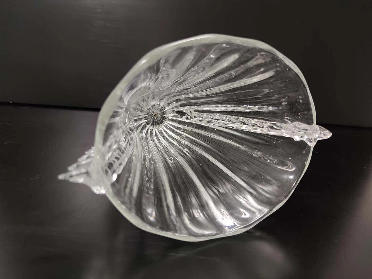 Transparent Murano glass vase by Barovier and Toso, 1930s 4