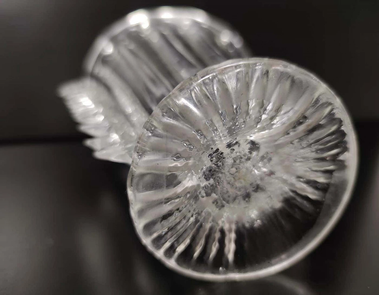 Transparent Murano glass vase by Barovier and Toso, 1930s 7