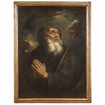 Saint Francis of Paola, oil painting on canvas, second half of the 17th century