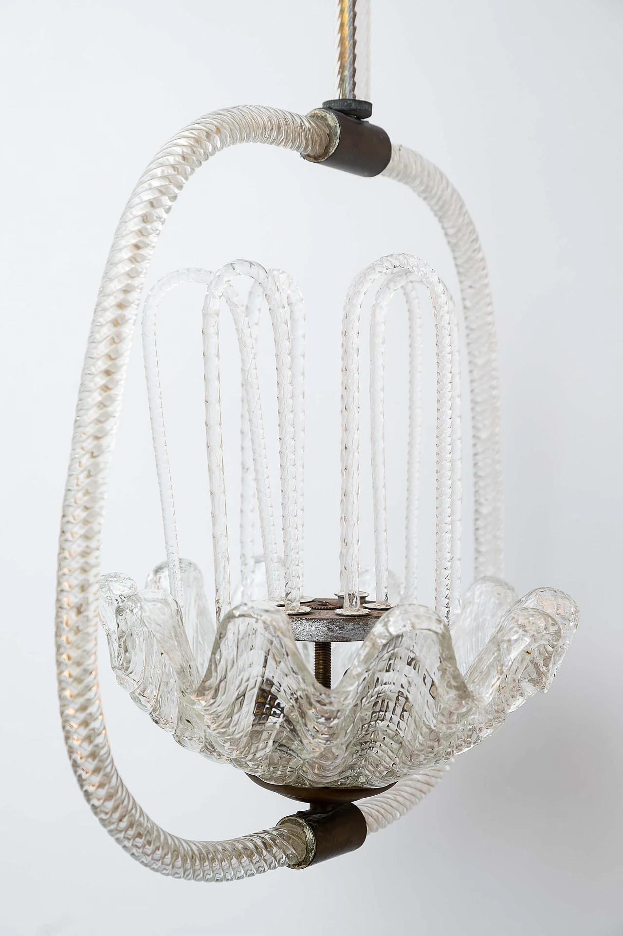 Chandelier in Murano glass attributed to Barovier and Toso, 20th century 5