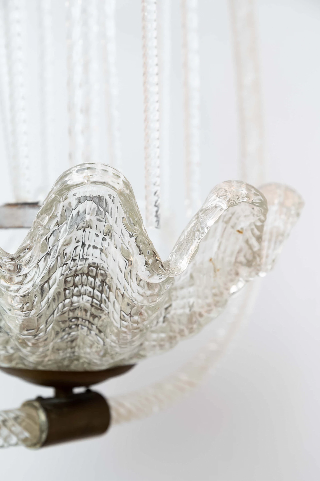 Chandelier in Murano glass attributed to Barovier and Toso, 20th century 8