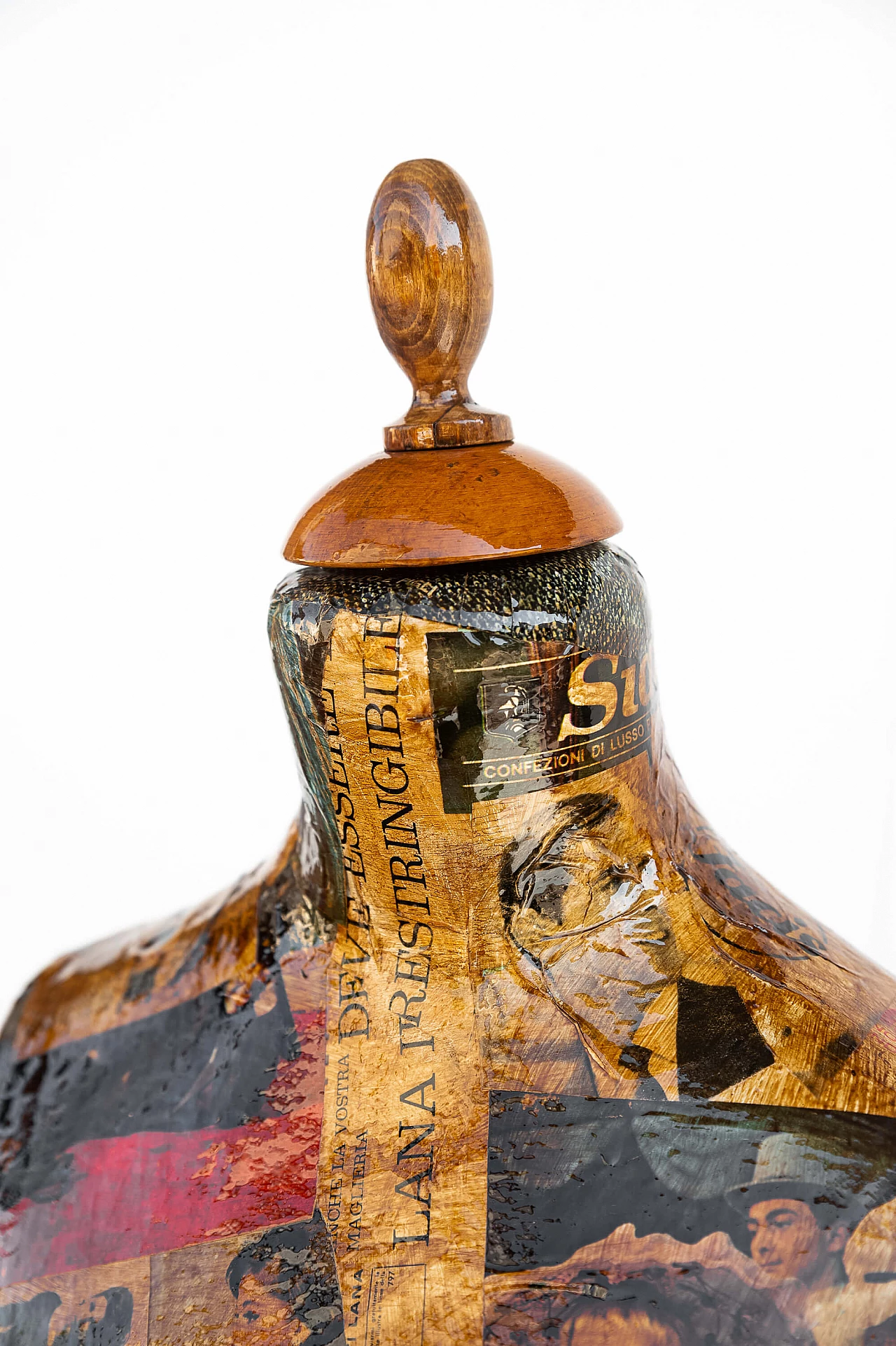 Manichino sartoriale in legno e carta pesta, '800 2