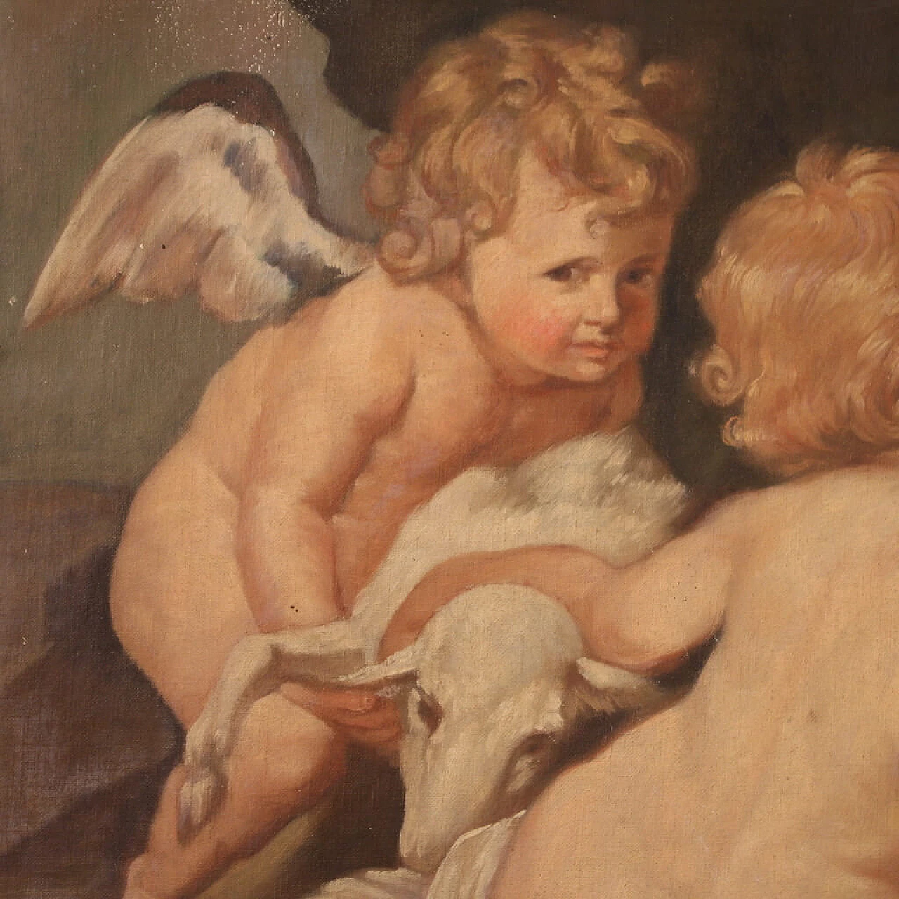 Gioco di putti, dipinto a tempera su tela 8