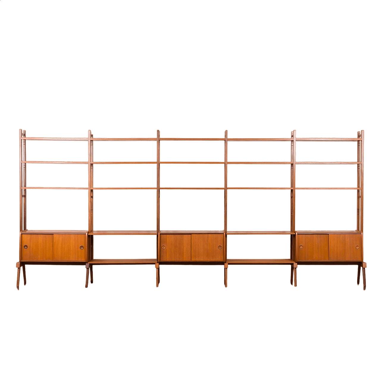 Libreria norvegese in teak a cinque campate, anni '60 19