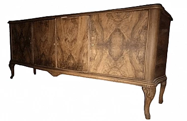 Briar-root veneered wood sideboard
