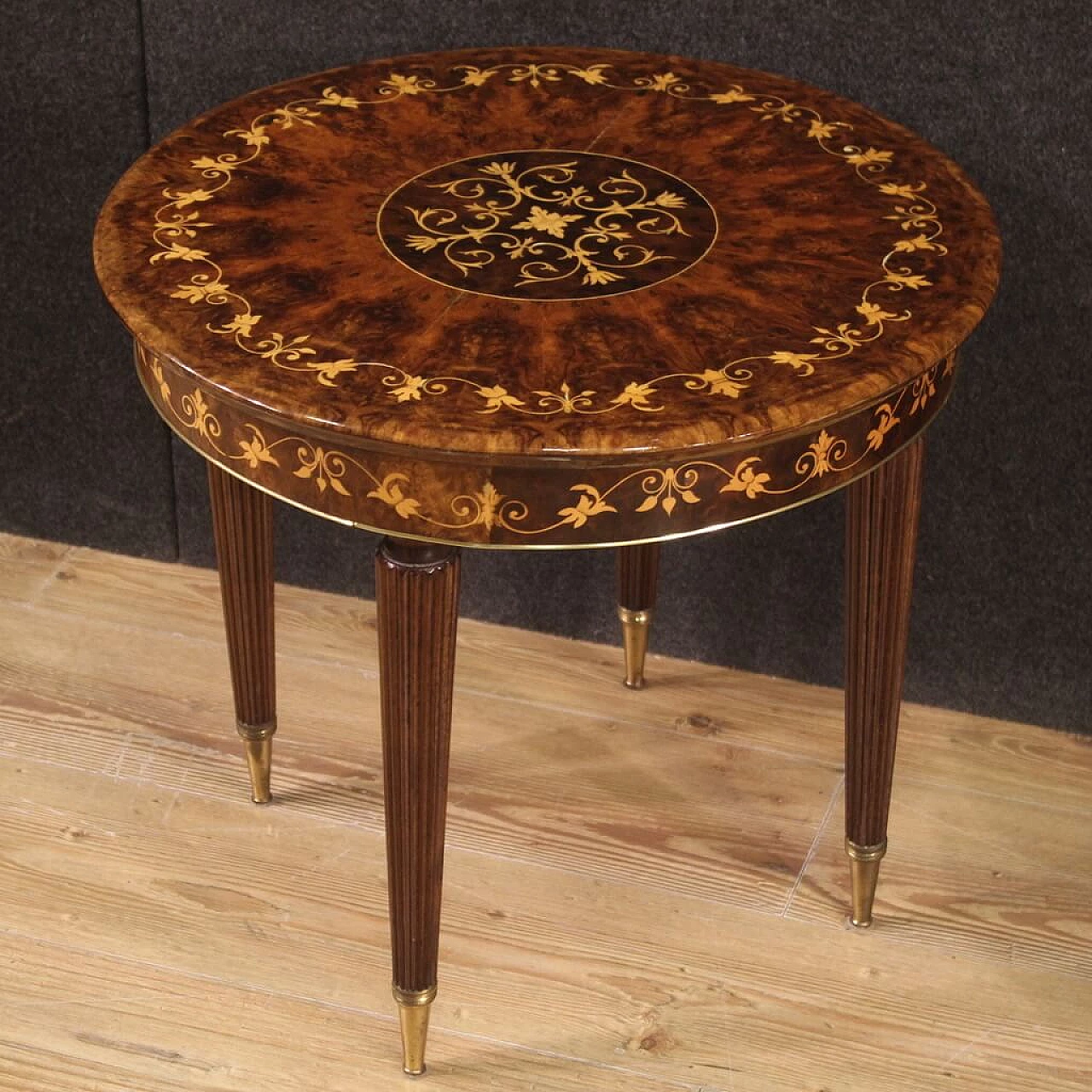 Inlaid coffee table in briar, maple and beech, 1960s 3