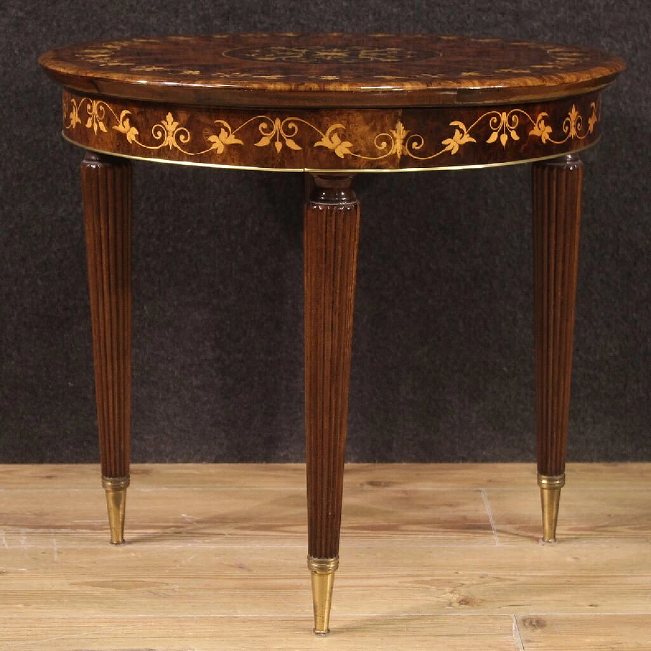 Inlaid coffee table in briar, maple and beech, 1960s 4