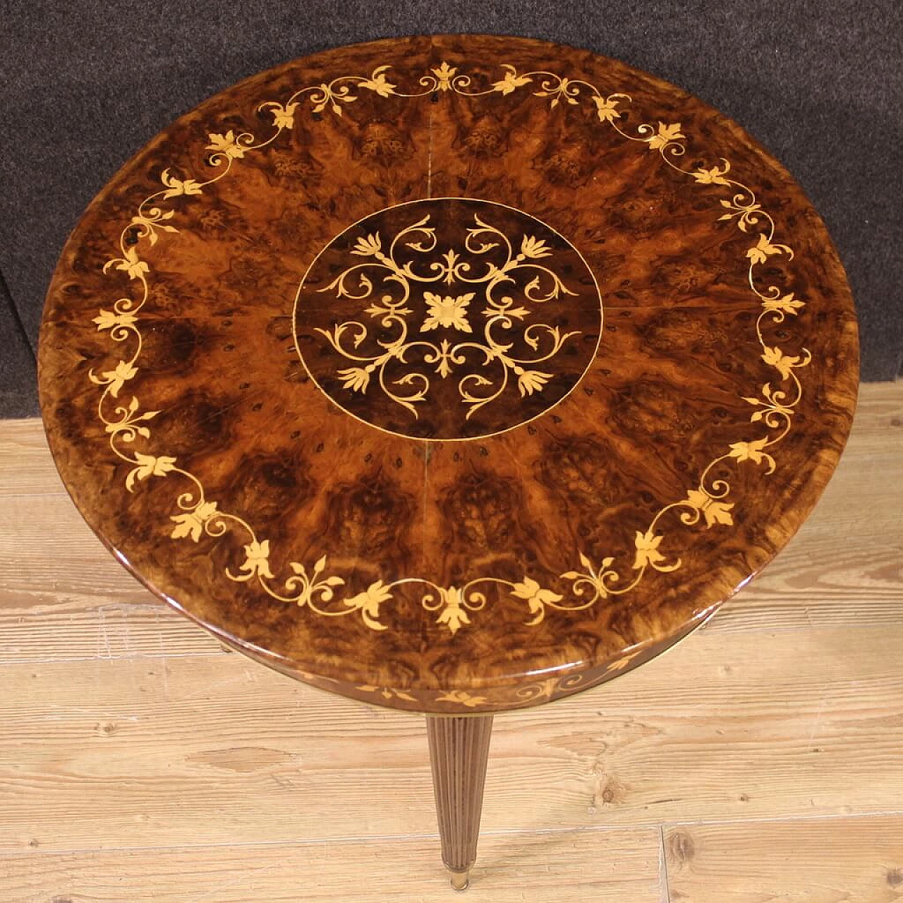 Inlaid coffee table in briar, maple and beech, 1960s 5