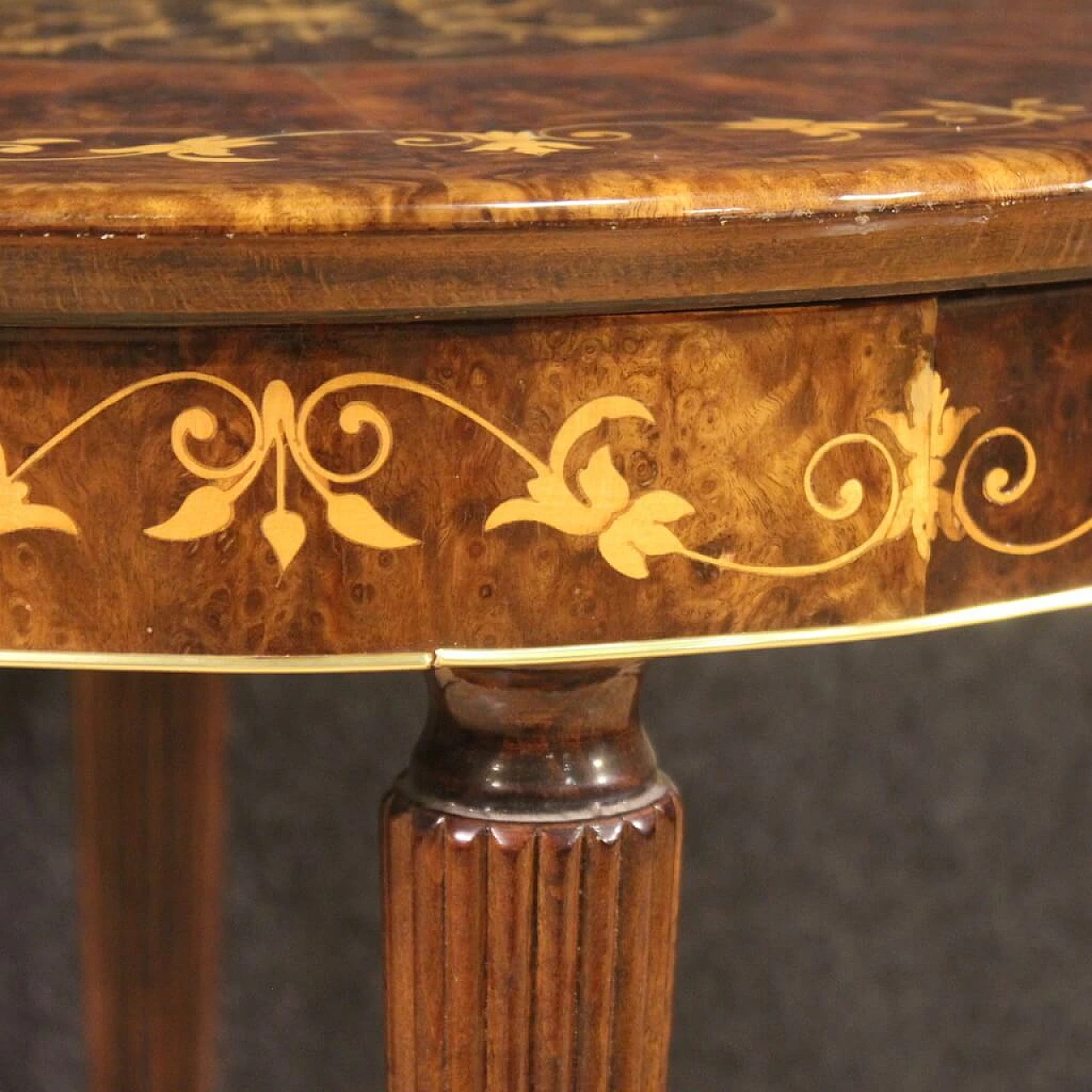 Inlaid coffee table in briar, maple and beech, 1960s 6