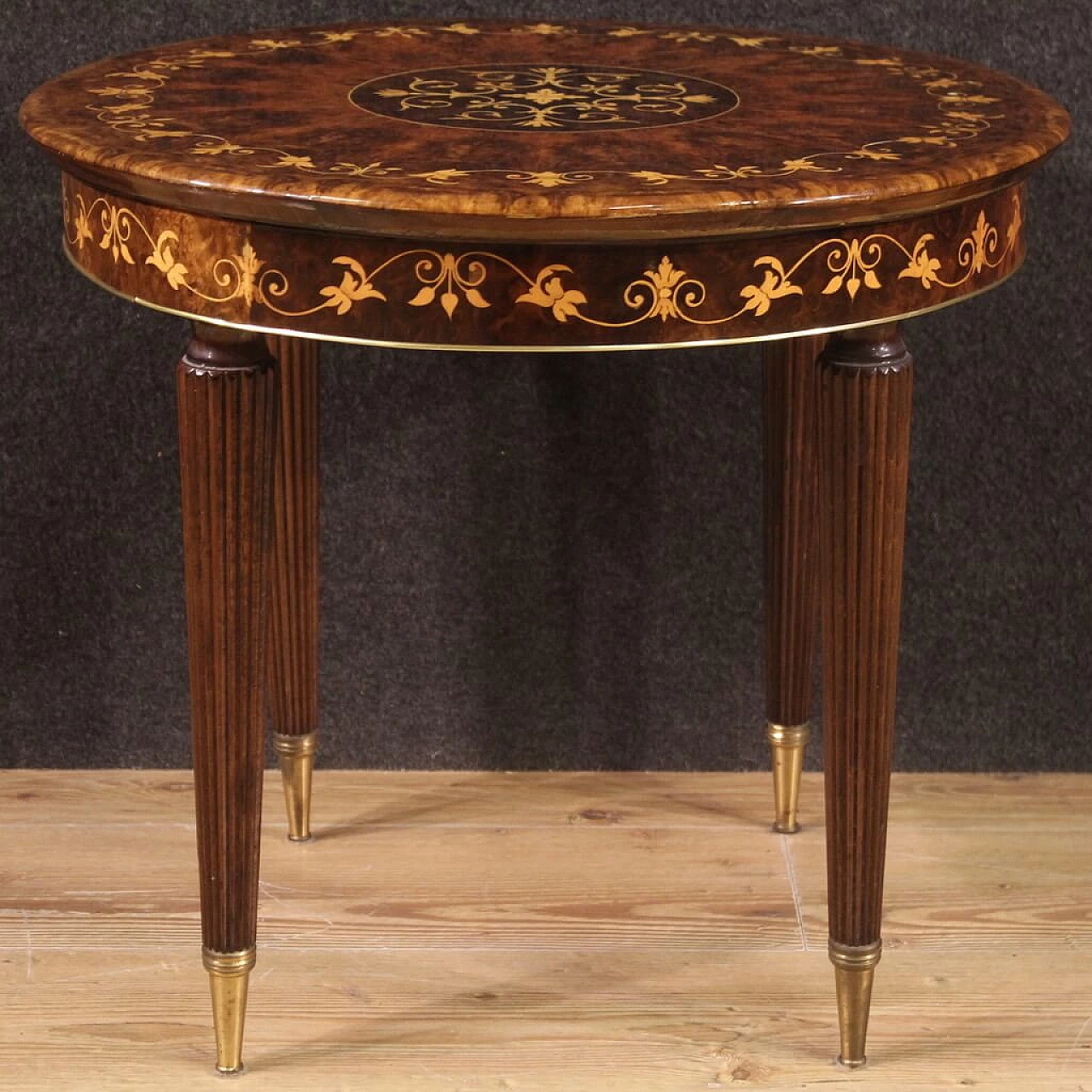 Inlaid coffee table in briar, maple and beech, 1960s 7