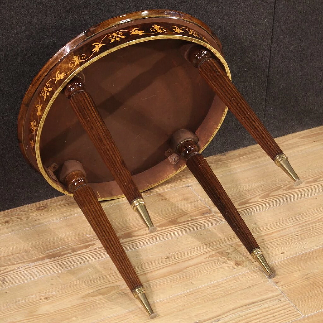 Inlaid coffee table in briar, maple and beech, 1960s 10