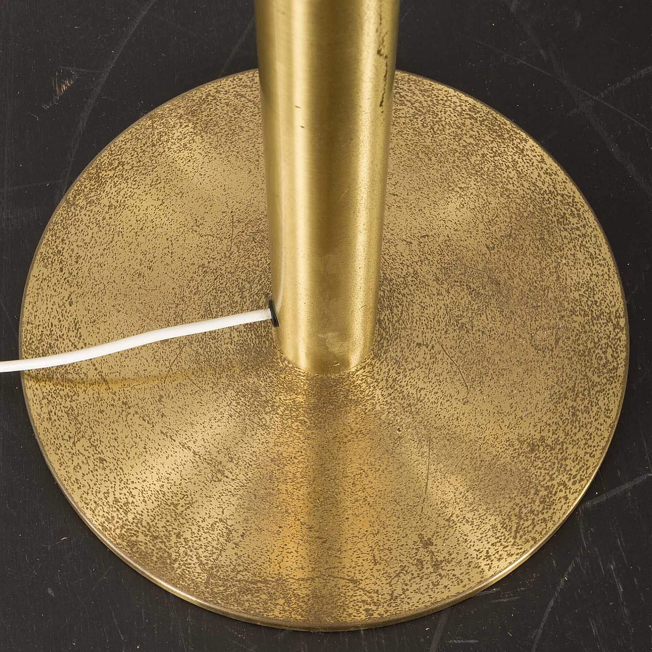 Brass and Murano glass floor lamp by Venini, 1960s 5