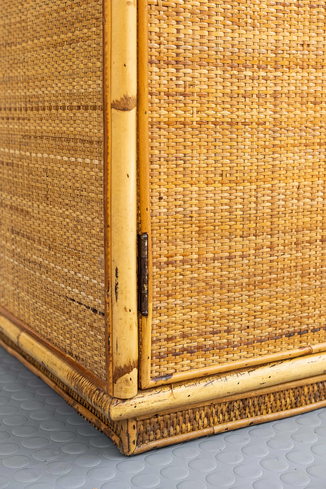 Wicker and bamboo chest of drawers, 1970s 6