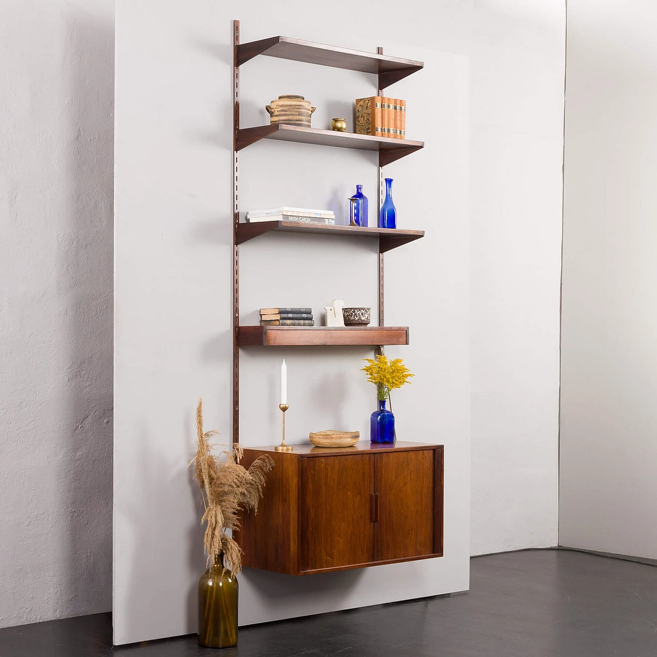 Rosewood bookcase with light by Kai Kristiansen for FM Mobler, 1960s 2