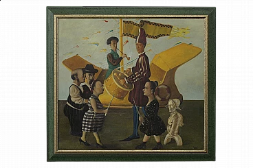 Vahram Davtian, Composizione metafisica surrele, olio su tela, 1997