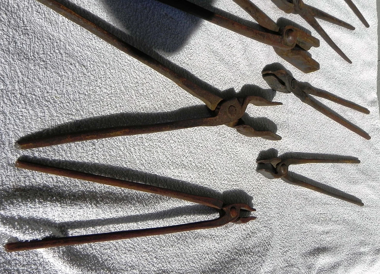 9 Metal blacksmith pliers, 1950s 7