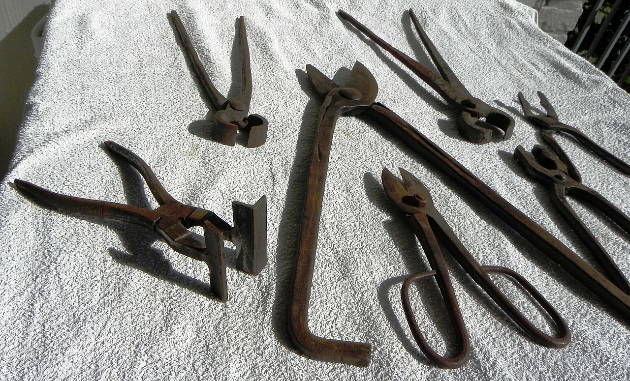 7 Metal blacksmith tools, 1940s 5
