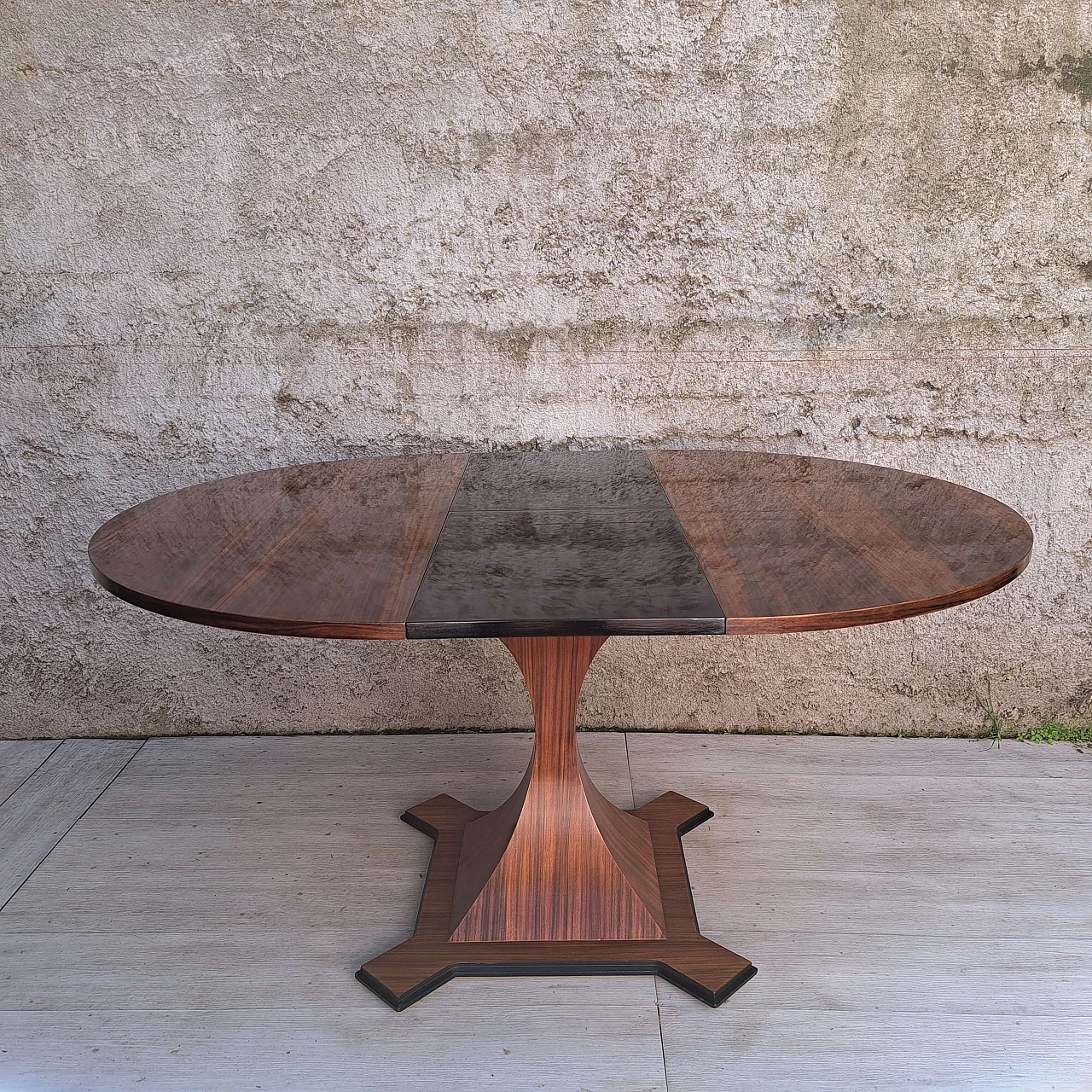 Tavolo allungabile in palissandro nello stile di Carlo De Carli, anni '50 1