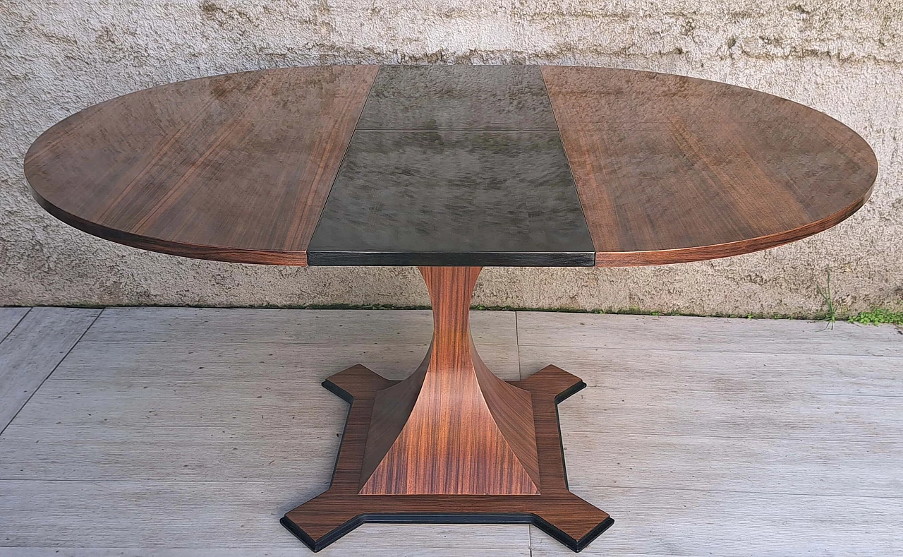 Tavolo allungabile in palissandro nello stile di Carlo De Carli, anni '50 4