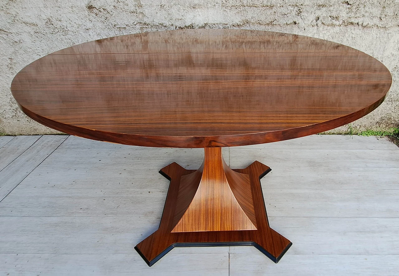 Rosewood extendable table in the style of Carlo De Carli, 1950s 6