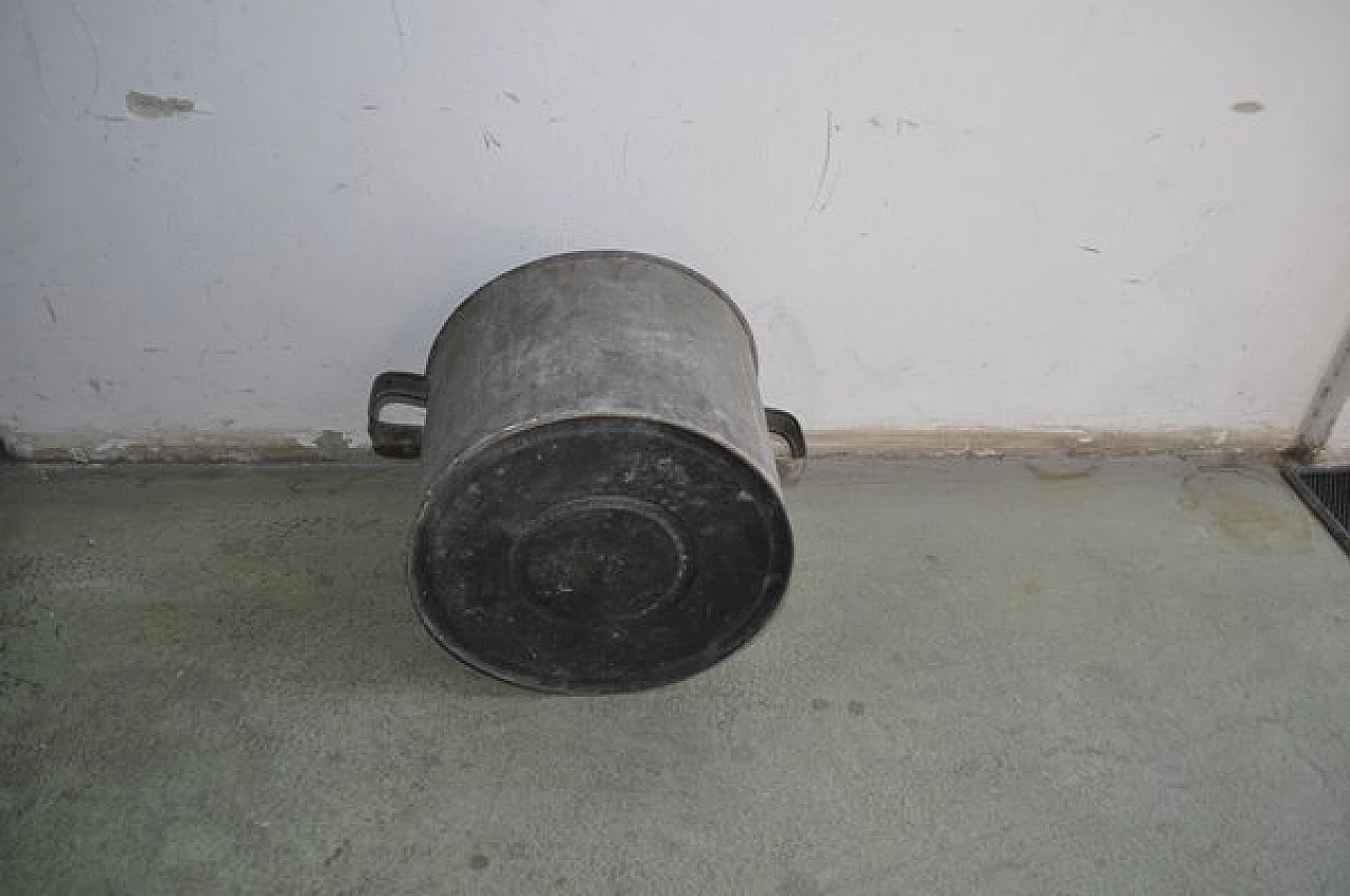 Vaso fioriera ungherese in zinco, anni '50 5